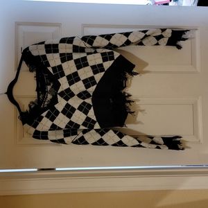 Plaid cropped sweater